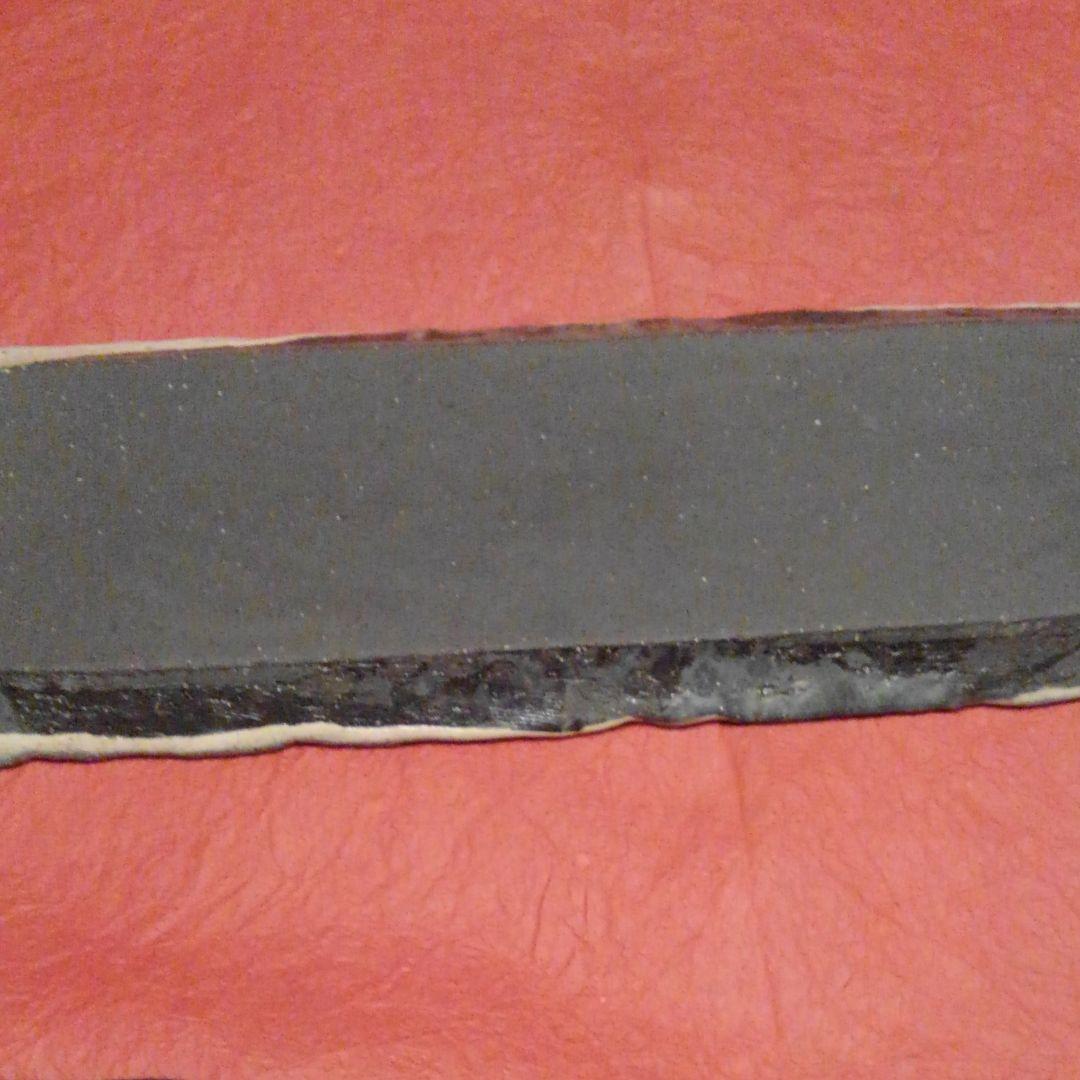 信楽焼　粉引線彫長々皿