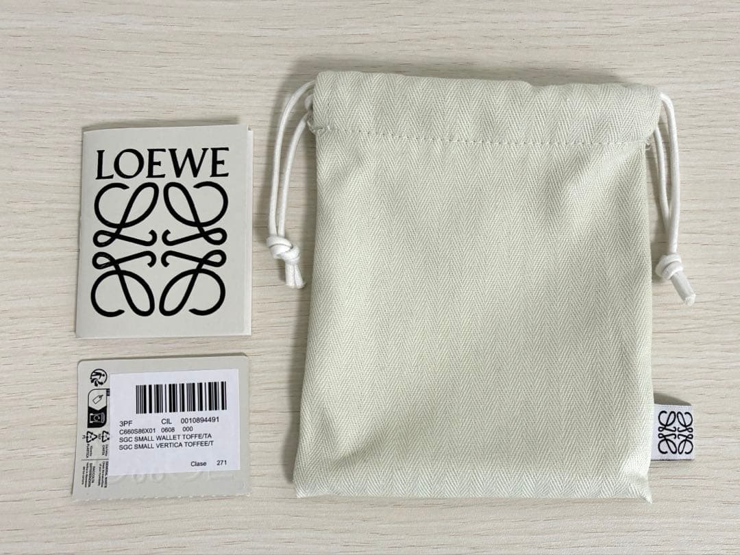 【muckn】LOEWE 三つ折り財布 ブラウン