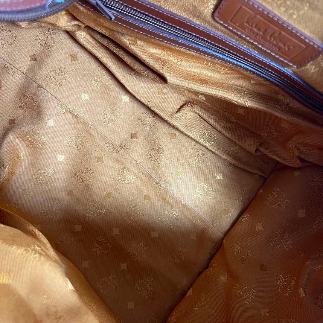 MCM エムシーエム ヴィンテージ ヴィセトス レザー ボストンバッグ