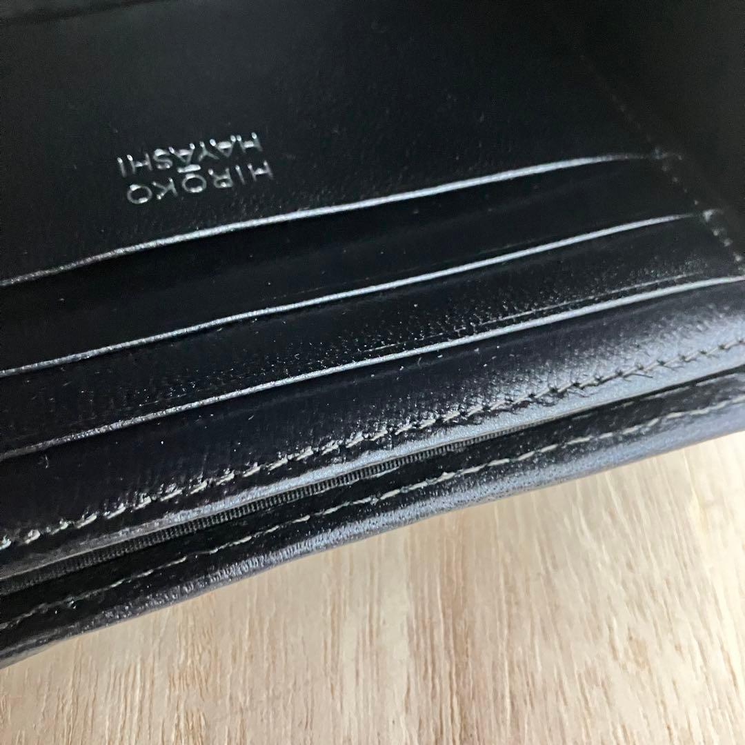 極美品✨ヒロコハヤシ✨ジラソーレ✨ミニモ ✨折り財布✨黒✨ブラック
