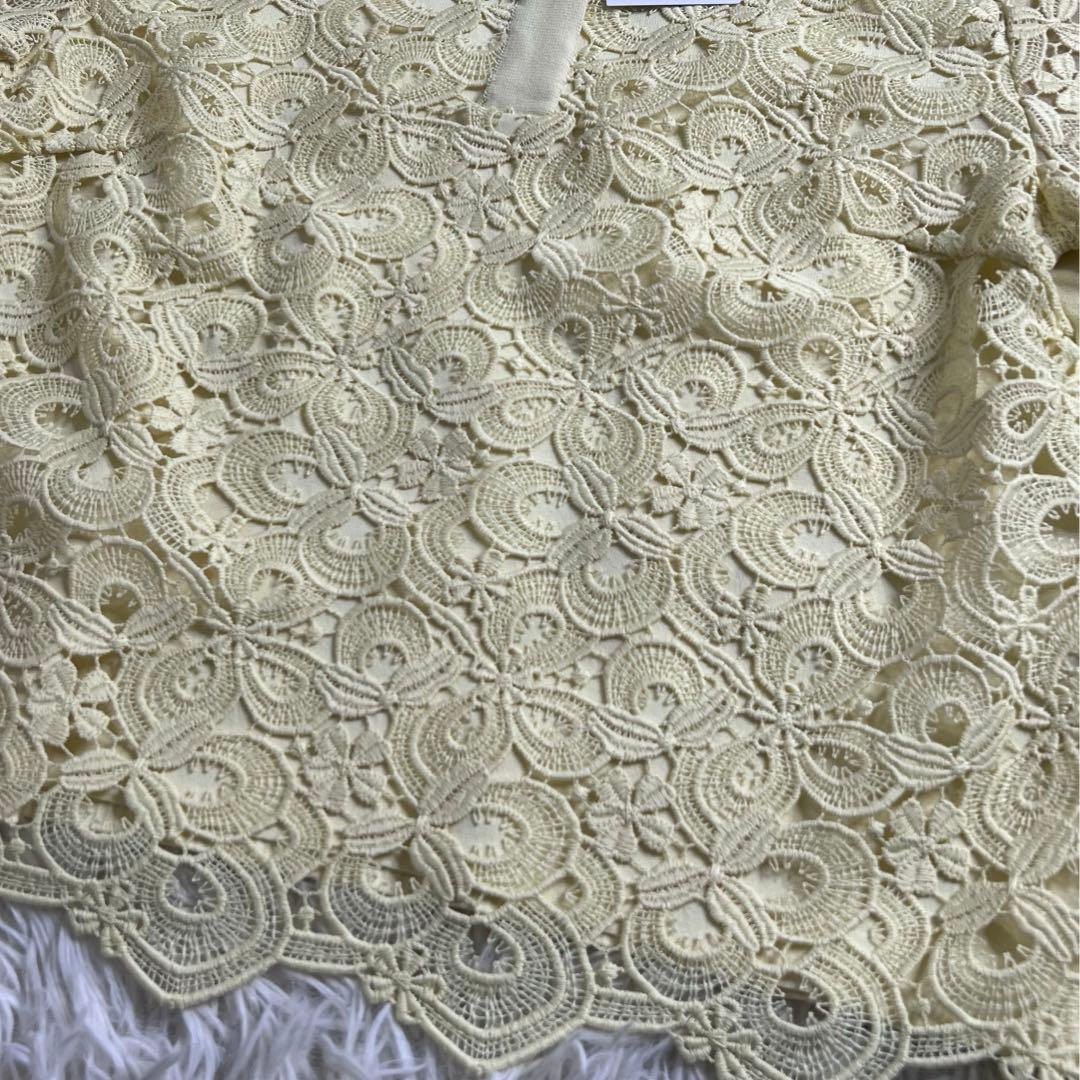 新品未使用 ANAYI アナイ モザイクレース ニットポロ プルオーバー