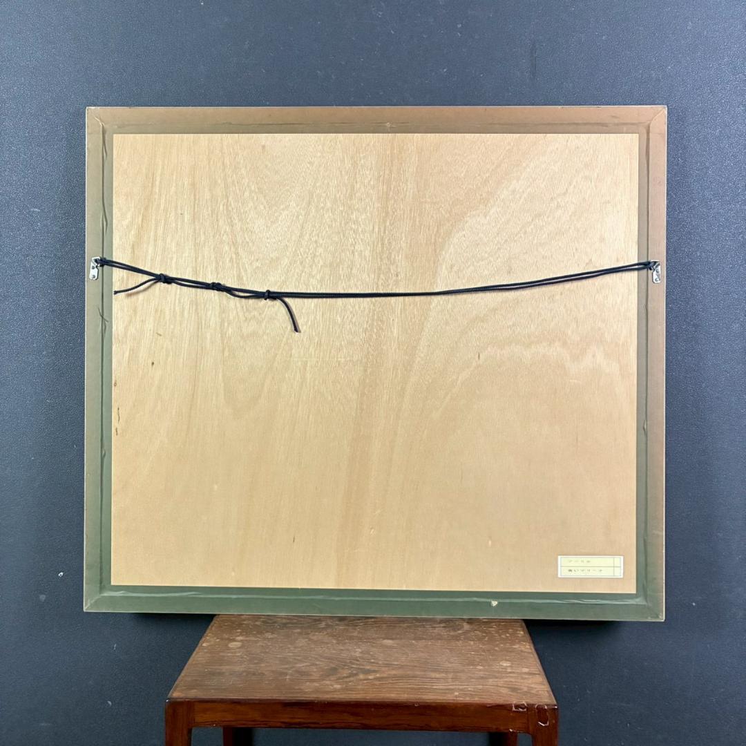 美品 アンドレ・ブーリエ「青いマリーナ」リトグラフ 直筆サイン入 額縁入り