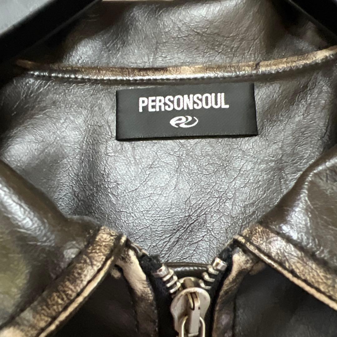 PERSONSOUL ブラックレザージャケット パーソンソウル