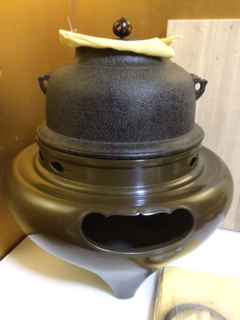 茶道具 風炉釜 『佐藤浄清』共桐箱付き