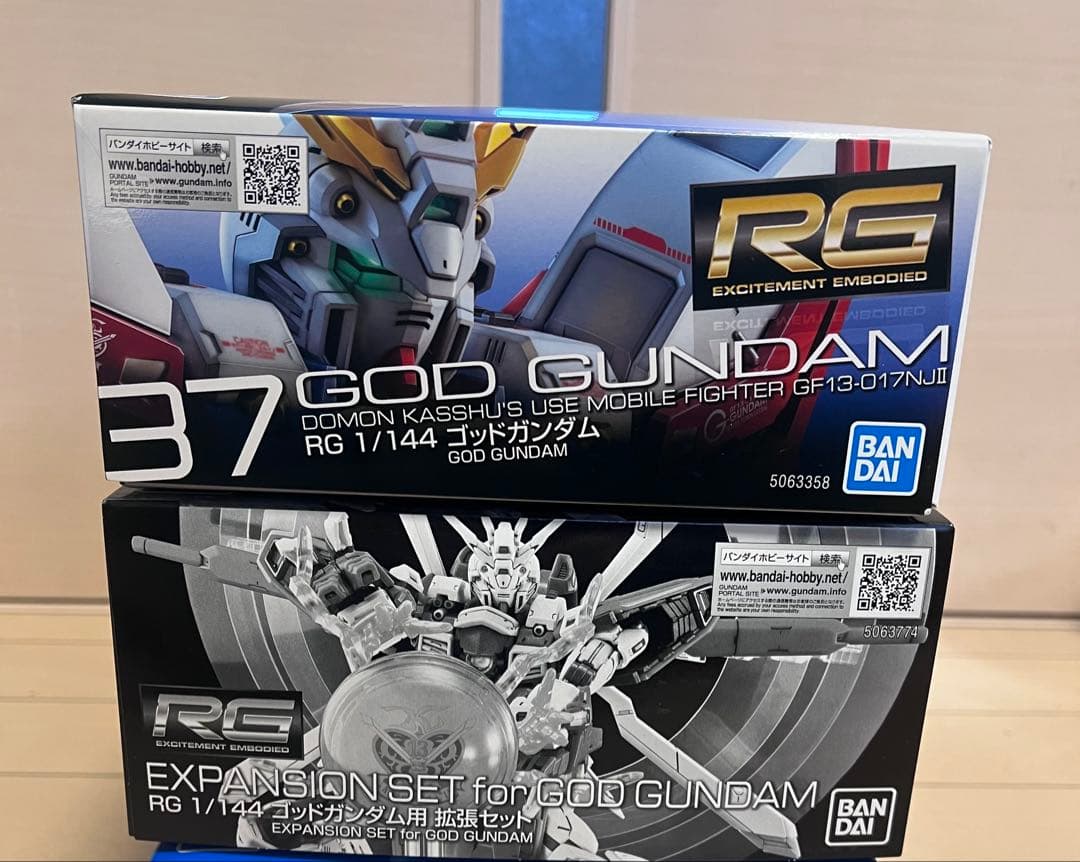 【未組立】RG ゴッドガンダム＋拡張セット＋HG ローズガンダム　セット
