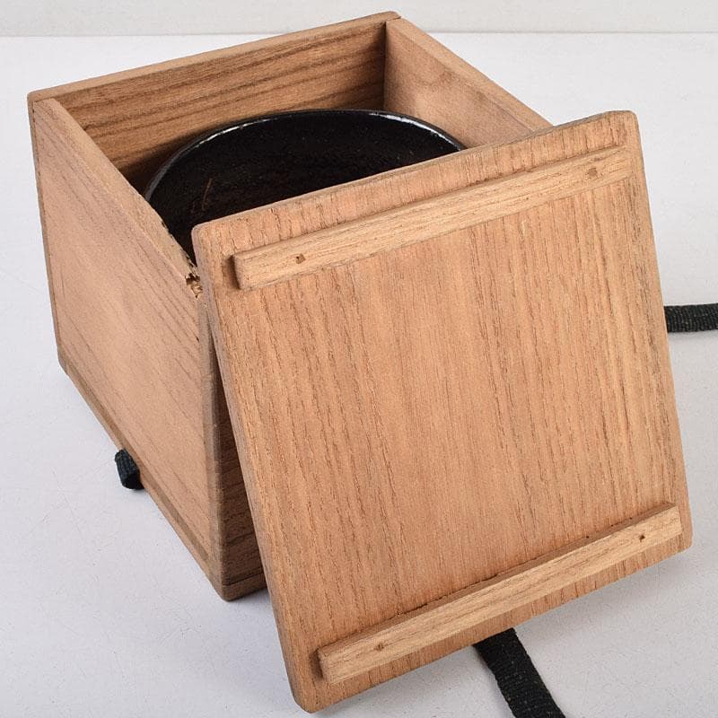 茶道具　楽吉左衛門　黒楽茶碗　共箱　M　R9210