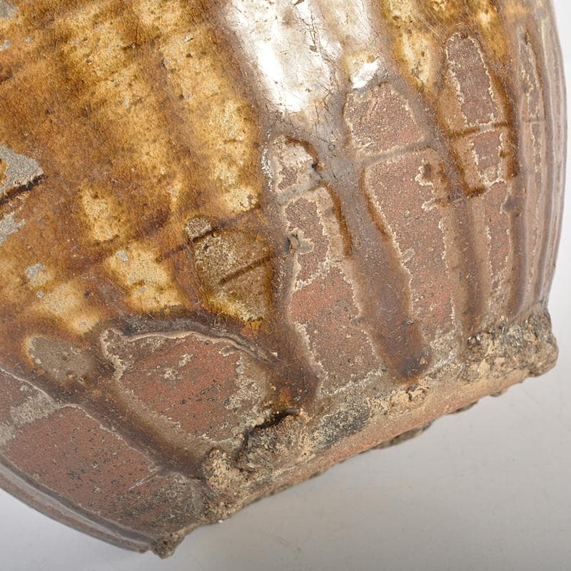 茶道具　韓国陶芸選　伊羅保　水指　箱付　V　R7210B