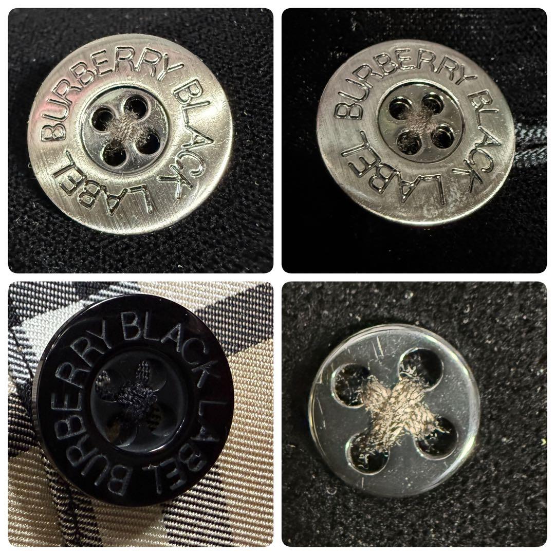 未使用級 バーバリーブラックレーベル ベロア ノバチェック ロングコート 黒 M