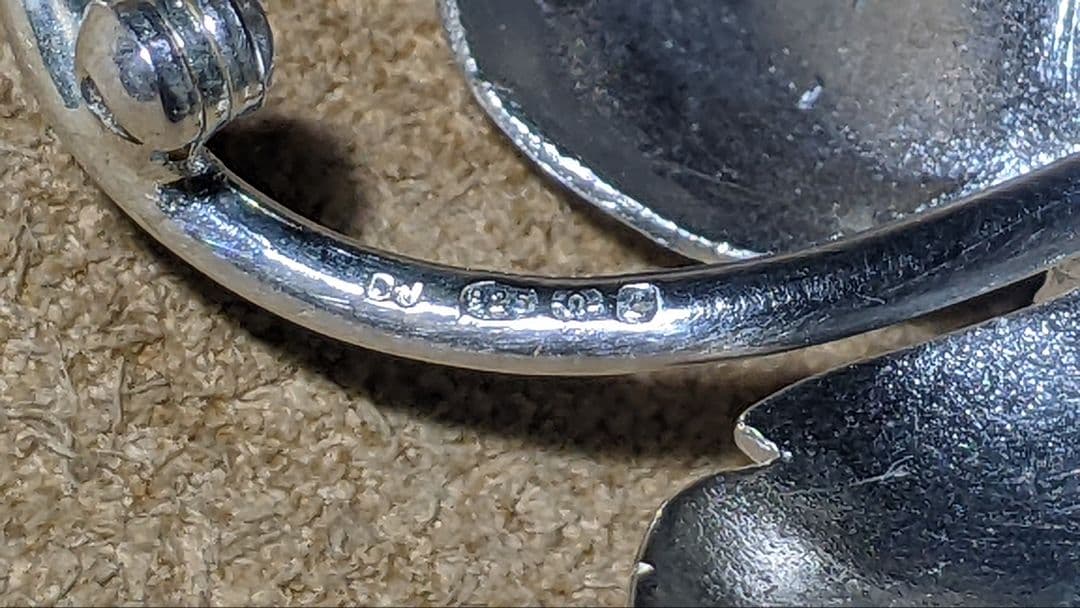 Silver 925 Rose Flower Design ブローチ