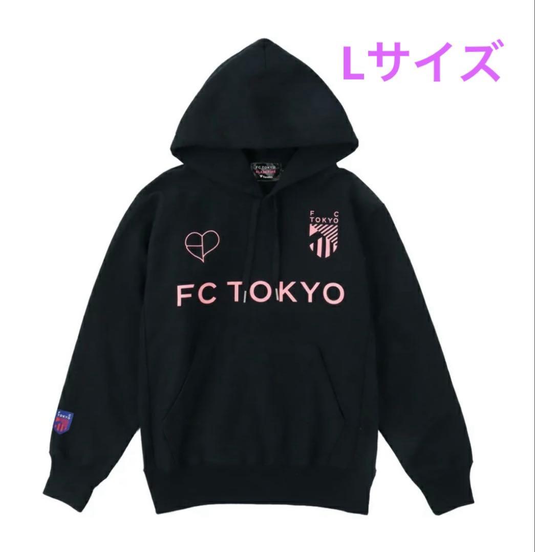 FC東京×BLACKPINK ブラック ロゴ フーディ【Lサイズ】