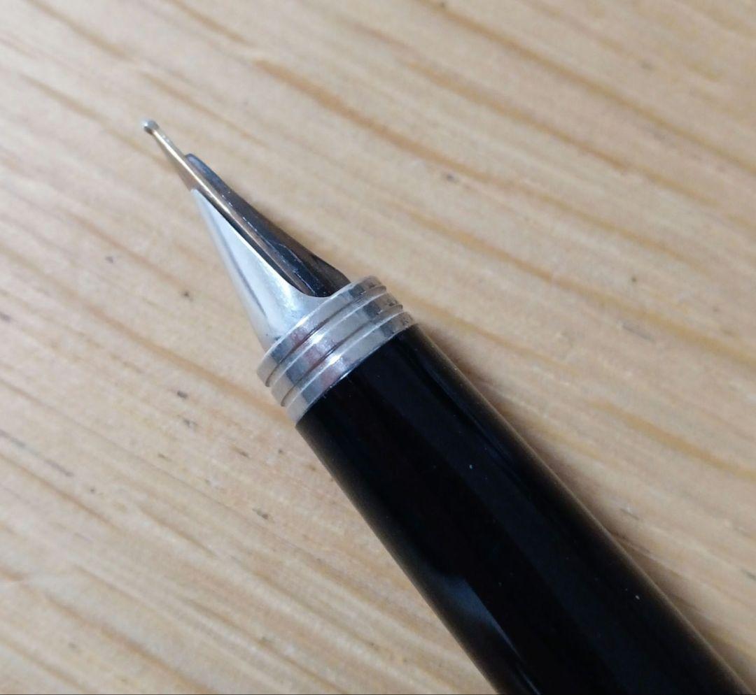 希少　プラチナ万年筆　両面ニブ　特殊ニブ　ショート　黒　中字　PLATINUM