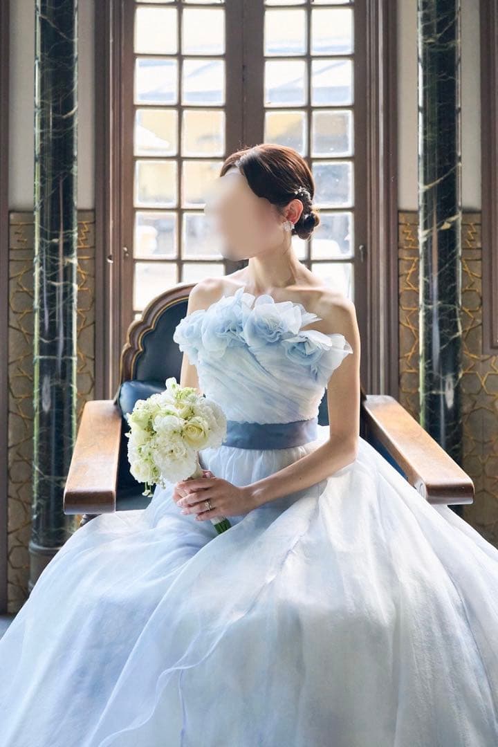 お値下げ中　カラードレス 水色 Aライン 3WAY クリーニング済