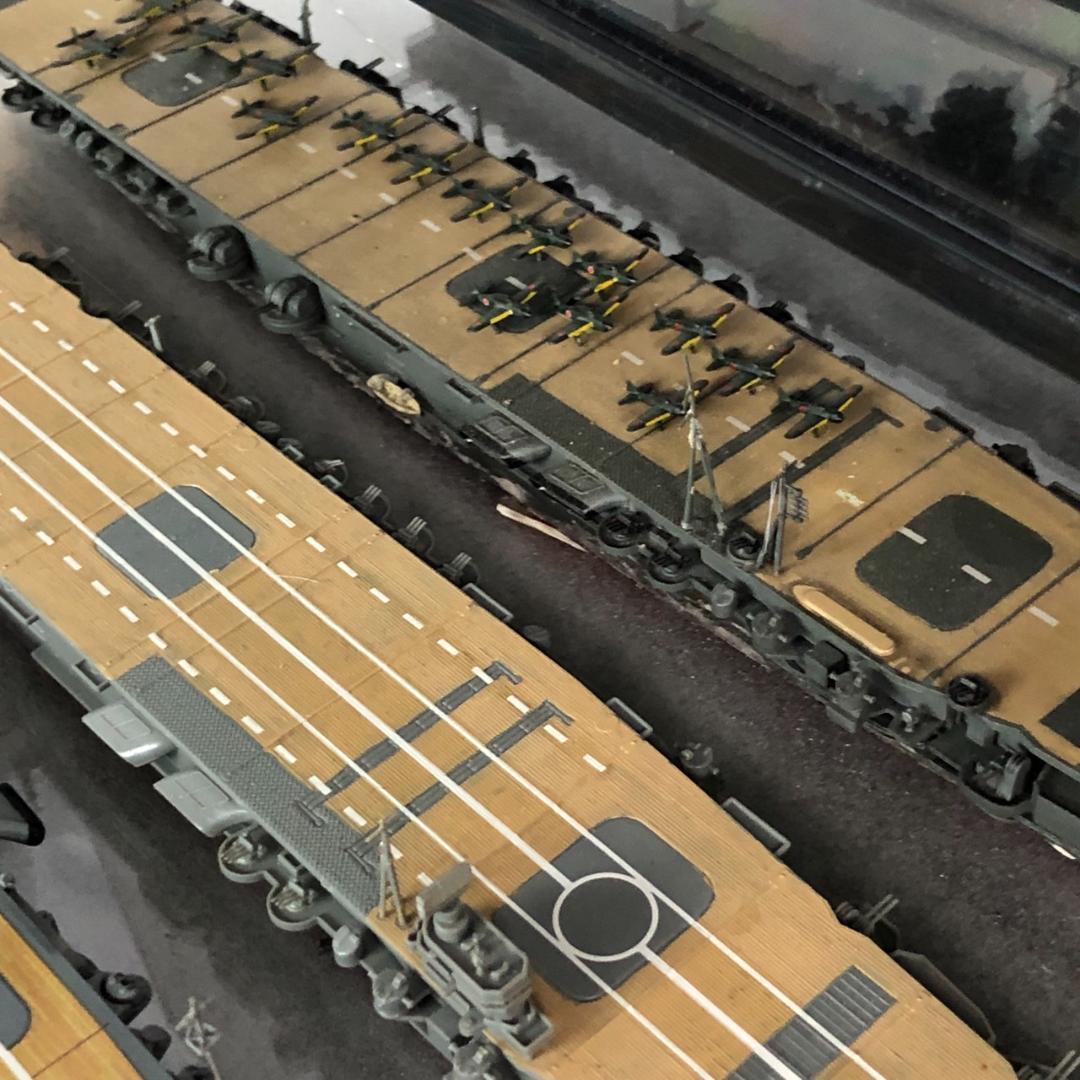 艦船模型セット 空母 軍艦 潜水艦 ケース付 ミリタリー艦船模型 精密完成品