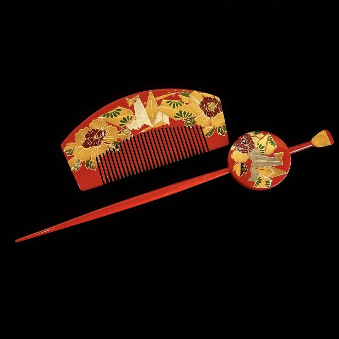 日本髪 髪飾り 七五三(7歳)～成人式 紅白