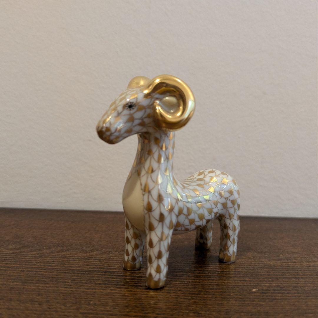 HEREND ヘレンド 羊置物2015 ゴールドバージョン 陶器 千支ものがたり