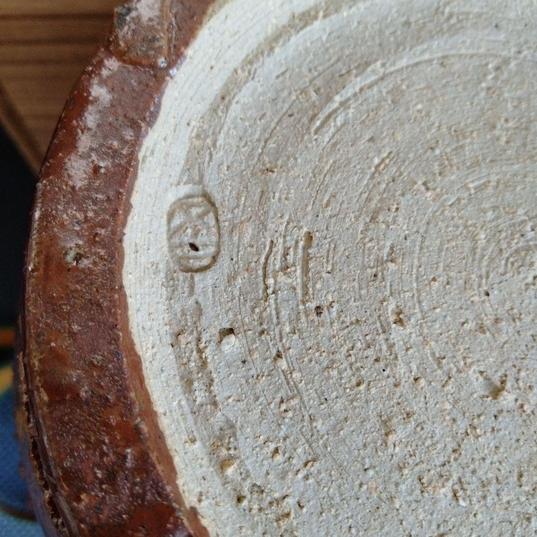 中国骨董【双耳大花瓶】陶芸家松原保廣造を代表する作品不二窯在銘変形大花器共桐箱付