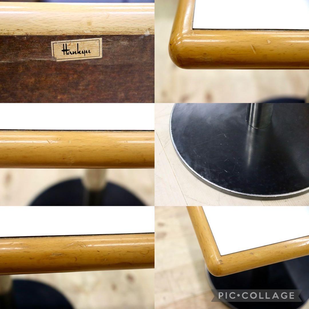 GMGK564E○阪急百貨店 レトロ カフェテーブル サイドテーブル スクエアテ