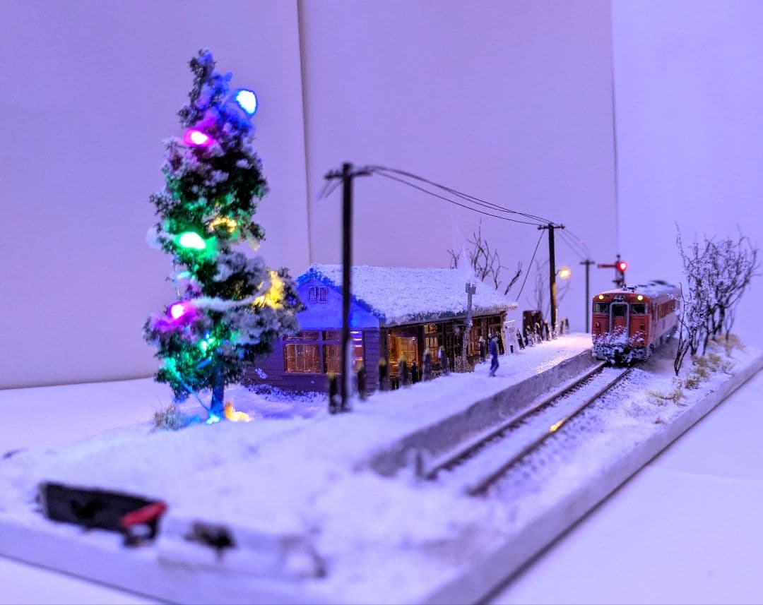 辛*盛様 Ｎゲージ・ジオラマ【鉄道員(ぼっほや)の情景】　※車両付き