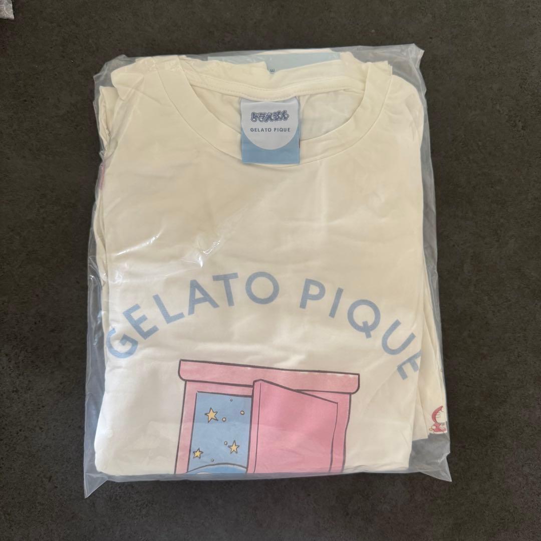 新品　ジェラートピケ　ドラえもん　オフホワイト　レディースパジャマ　上下セット