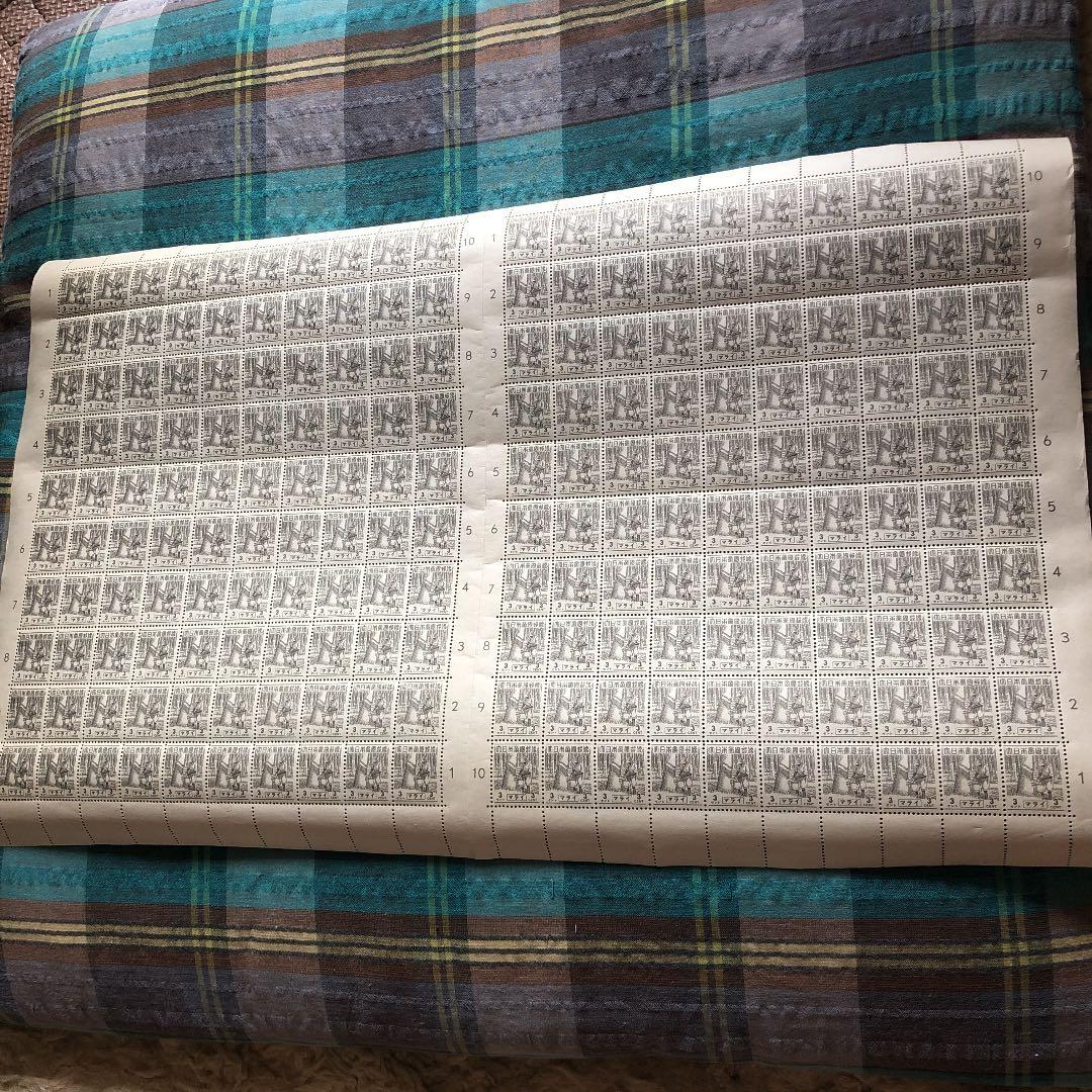 昭和18年 日本統治先切手 マライ3セント切手200枚シート 希少！歴史的資料！