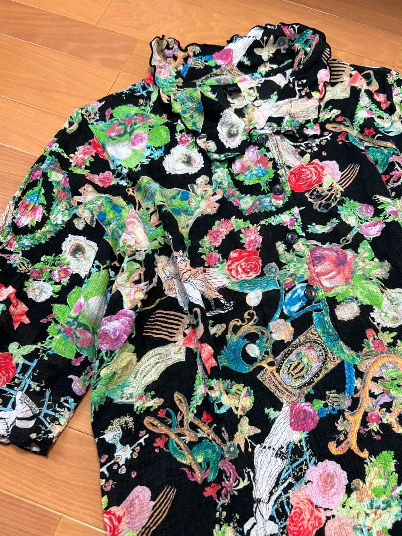 TUNIC 鴨居羊子 花柄 綿 ルームウェア ナイトウェア 日本製 チュニック