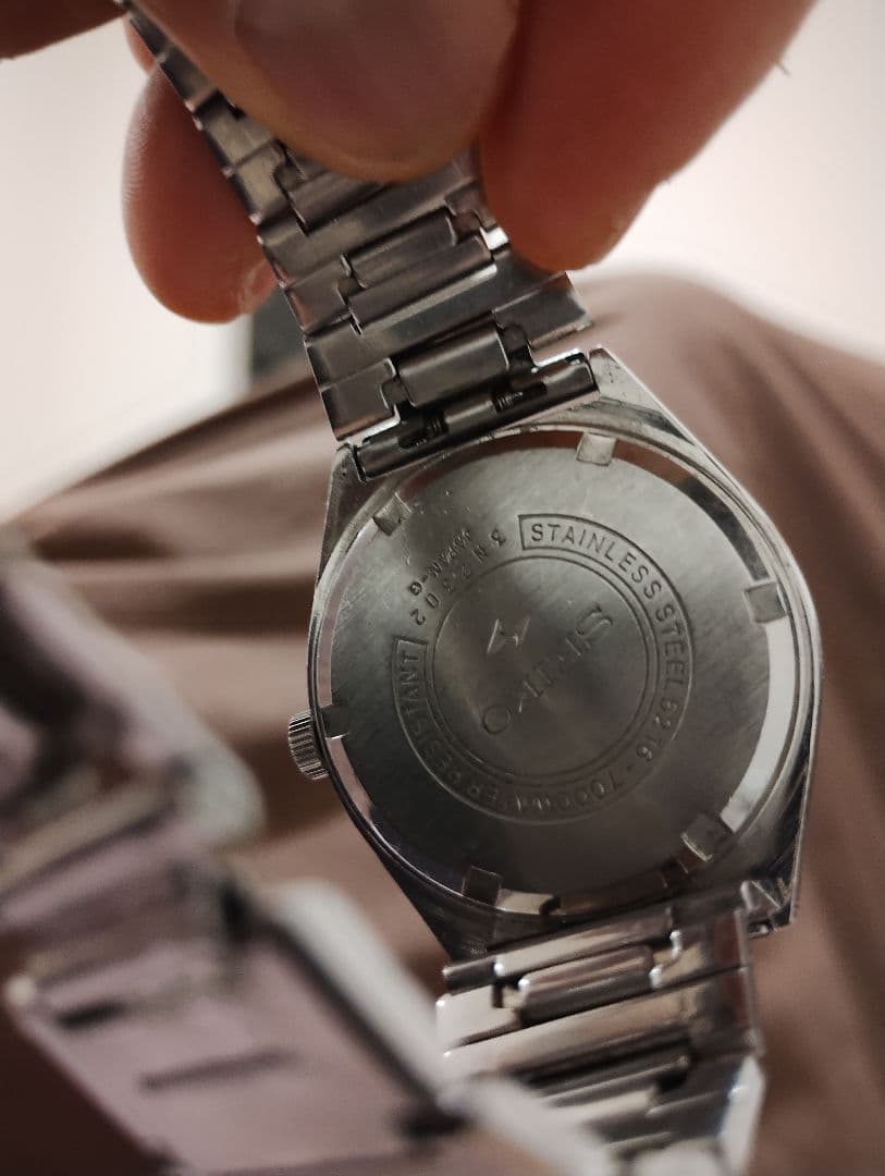 セイコー ロードマチック　スペシャル　不動　グリーン文字盤　カットガラス