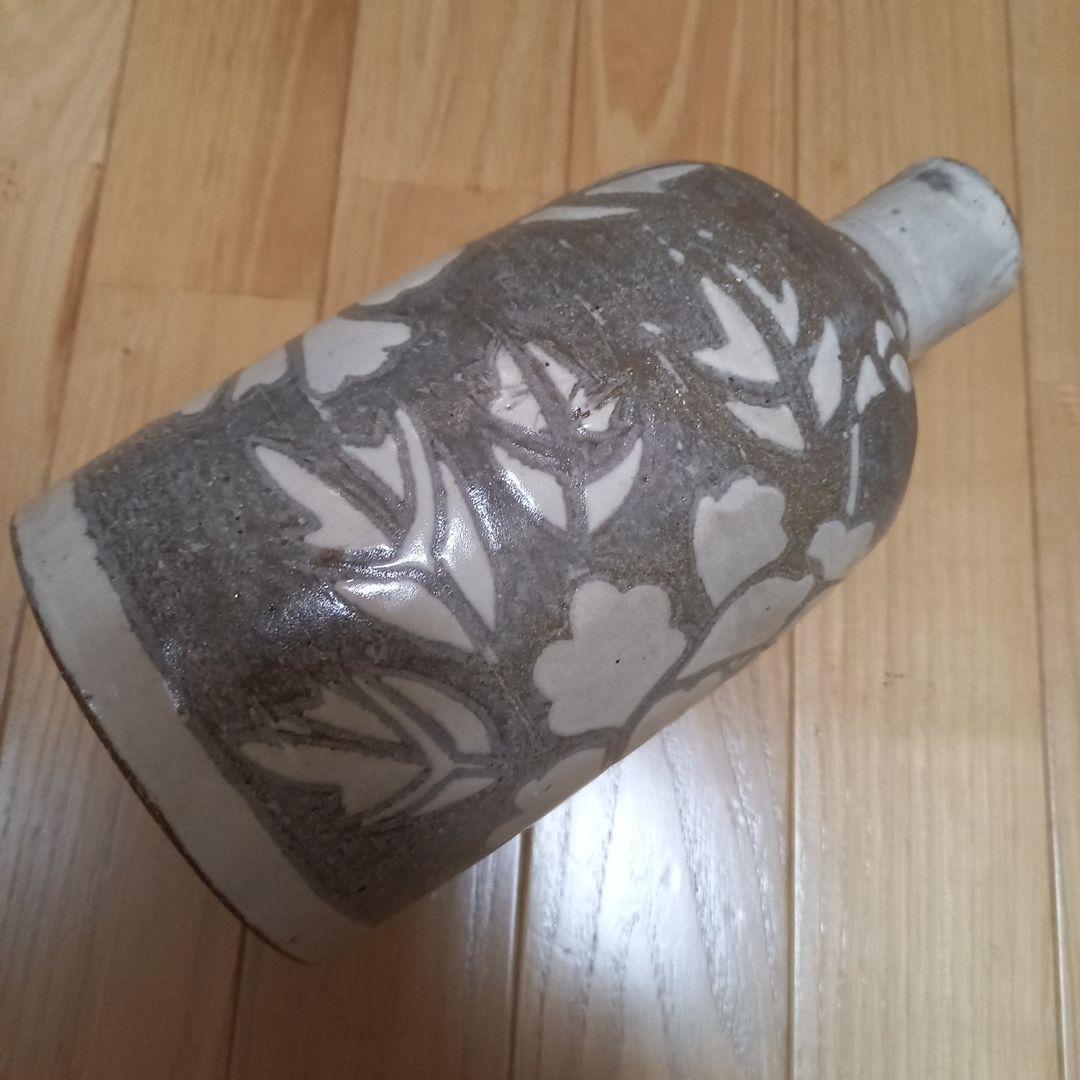 多治見焼　黄金孔雀天目釉花瓶　虎渓窯　若尾圭一　共箱付属➕萩焼系統？の花瓶付属