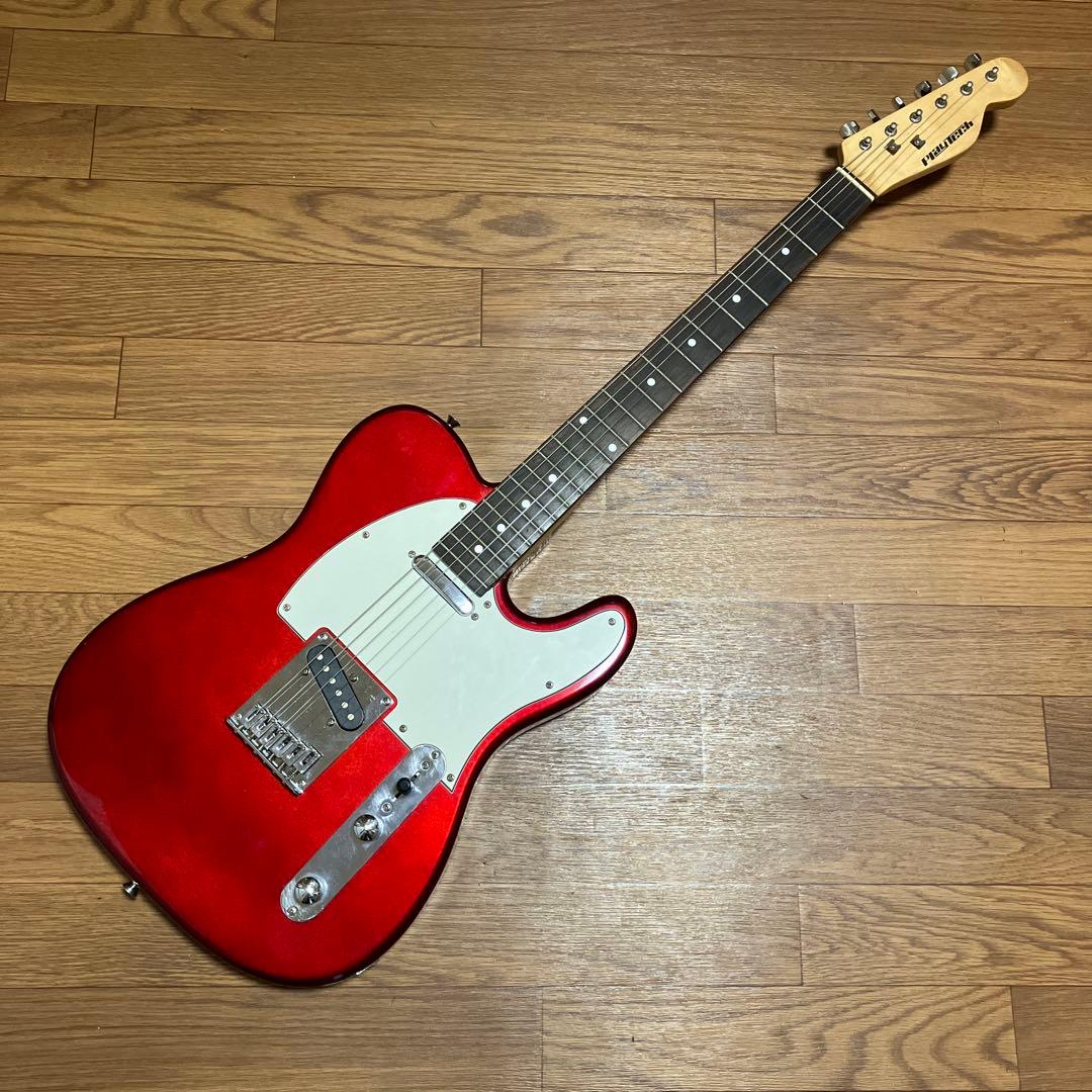プレイテック Playtech テレキャスター タイプ エレキギター レッド 赤