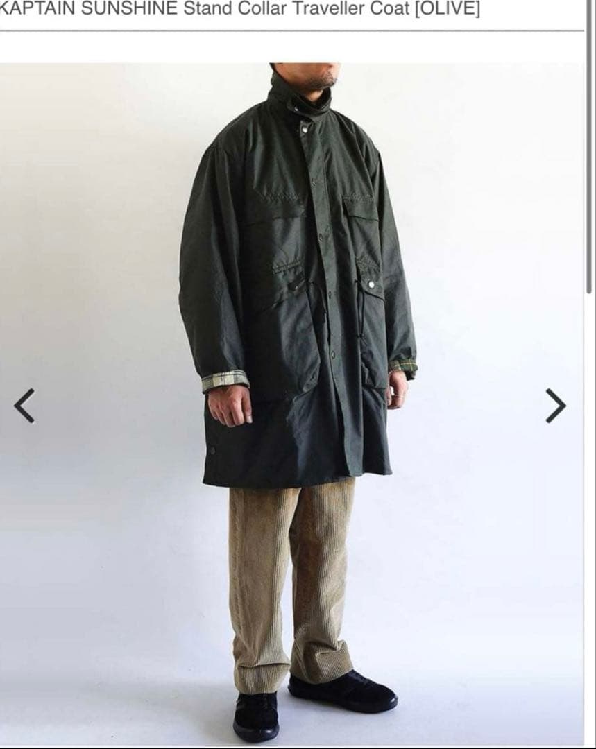 入手困難⭐︎バブアー×キャプテンサンシャイン トラベラーコート セージグリーン36