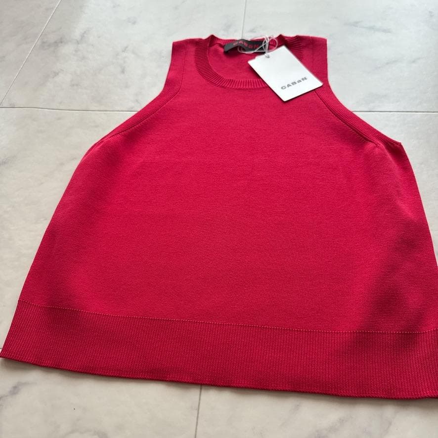 新品　CABaN　キャバン 　22SS 綿ポリ　アメリカンスリーブ　ノースリーブ