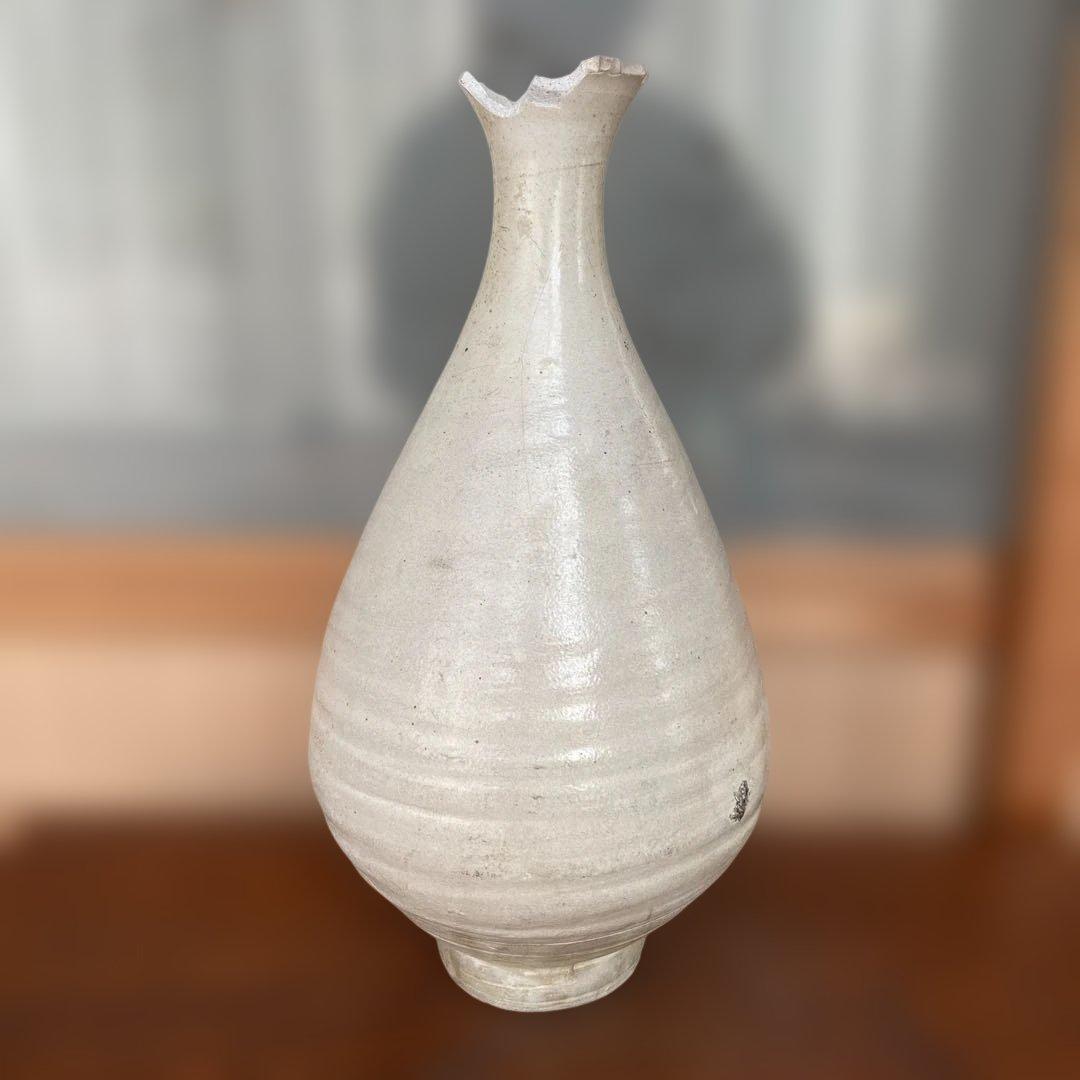 李朝初期粉引徳利