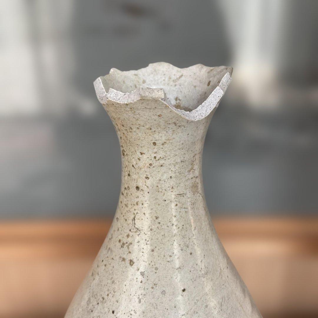 李朝初期粉引徳利