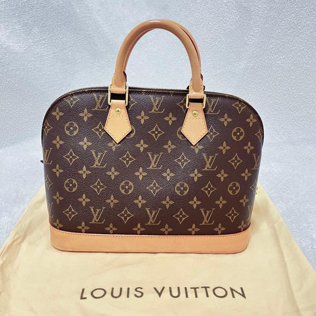 美品◆袋付き◆ルイヴィトン モノグラム アルマ ハンドバッグ ブラウン