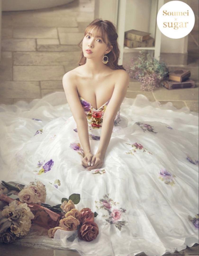 JEANMACLEANジャンマクレーンフラワーオーガンジーロングドレス