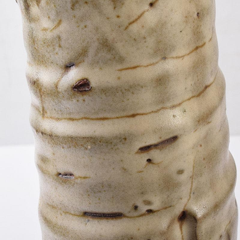 薩摩焼　古薩摩　大へら持ち手付　細長花生　花瓶　時代箱　M　R8727