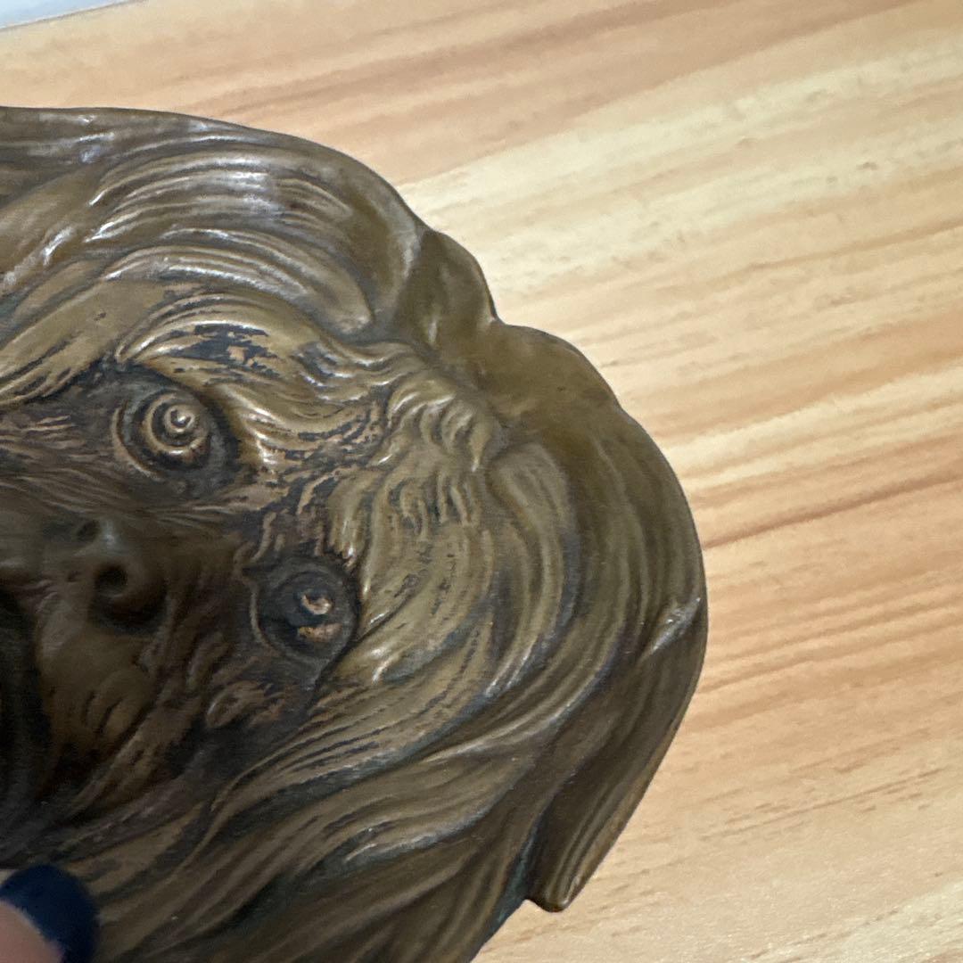 犬の顔 トレイ　海外アンティーク雑貨