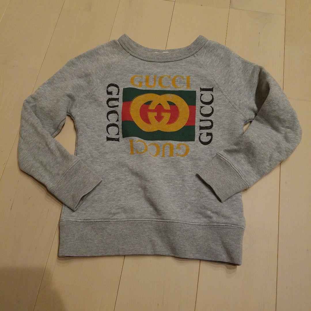 売り切りたいのでお値下げGUCCI グレー ロゴ トレーナー