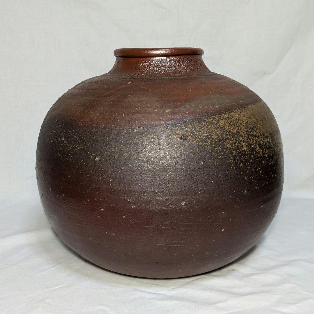 伝統工芸士 西川政美 備前焼 壷 壺花瓶 花器 フラワーベース つぼ 花入 置物