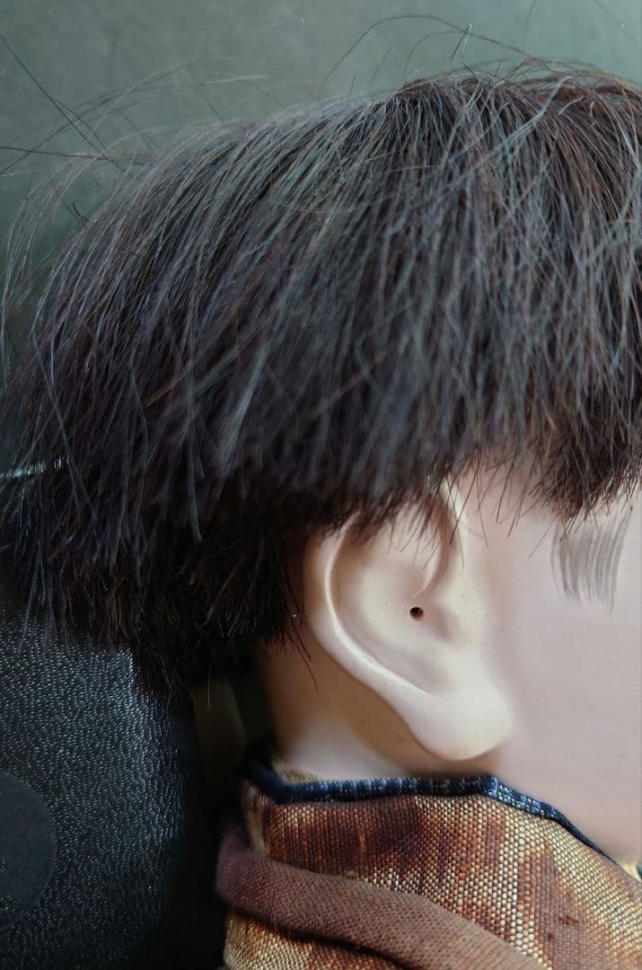 修復済（三代目東光様）市松人形　廣本乾随　大正期　福耳　長羽織　縮緬の長襦袢