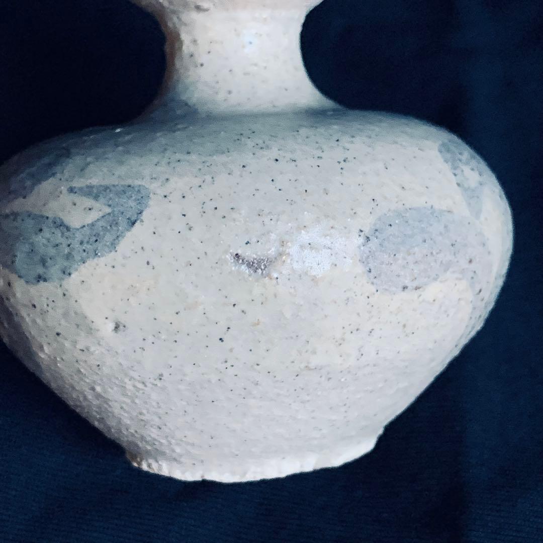 欠けあり 高麗青磁鉄絵唐草紋 花瓶 花器 李朝高麗コレクター放出品陶磁古玩朝鮮美