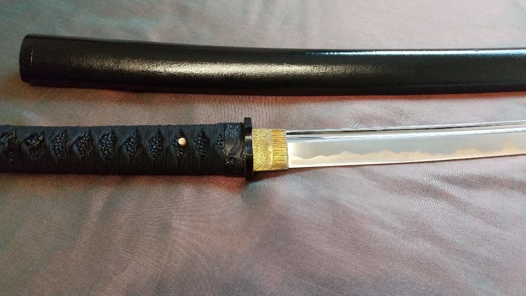 【樋入り互の目丁子乱れ】模造刀 舞踊 模擬刀 拵え 喰出し鍔 刀剣 日本刀 刀