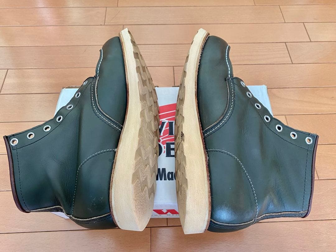 90s レッドウイングredwing 8180 緑 四角犬タグ US8 1/2