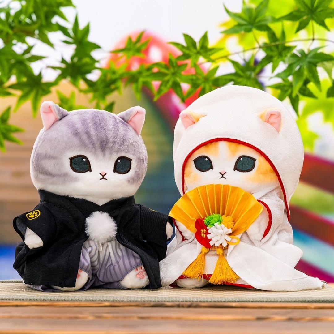 mofusand にゃんこの和装ウェディングペアぬいぐるみ　モフサンド