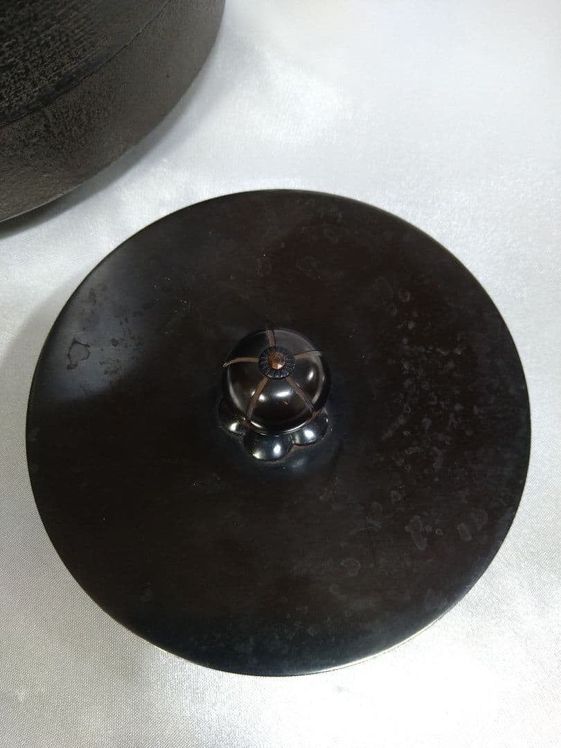 釜師浄義 松地紋 筒釜 茶釜 鉄釜 風炉釜 茶道具