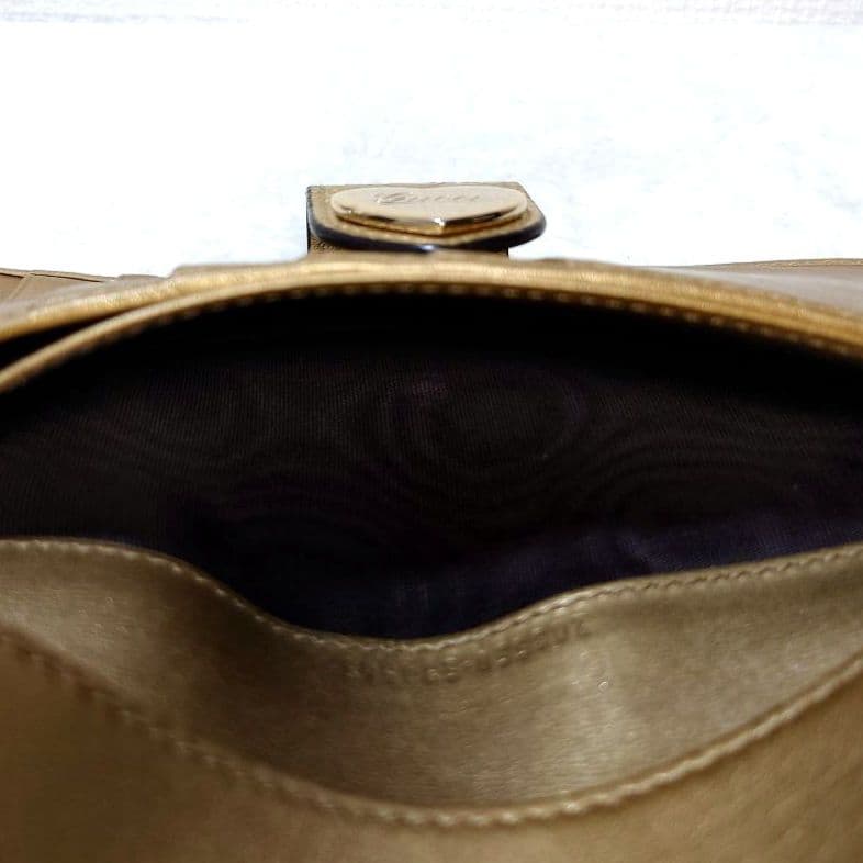 GUCCI グッチ ゴールド 二つ折り 長財布 ハート コンチネンタル GGシマ