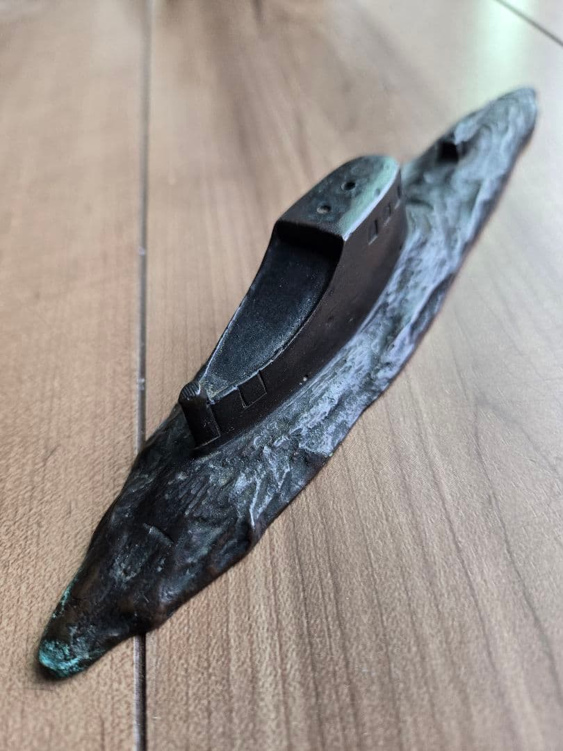 実物　日本海軍軍艦進水式記念品(B)　呂34型潜水艦