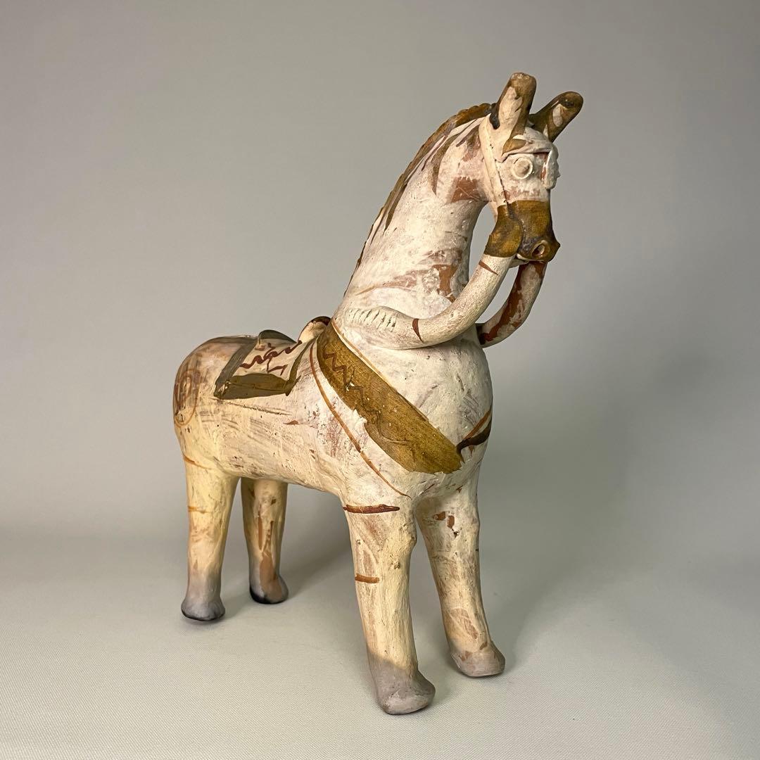 ヴィンテージ ペルー プカラ フォークアート ロバ 馬のオブジェ