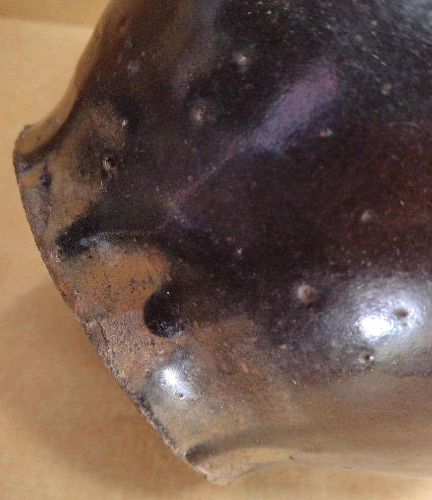 黒高麗花入 表千家十五代(当代)猶有斎 書付箱 黒高麗壷 茶道 李朝 高麗