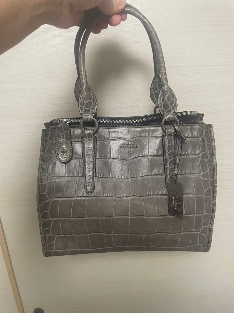 美品☆COACH☆バッグ☆本革☆グレー