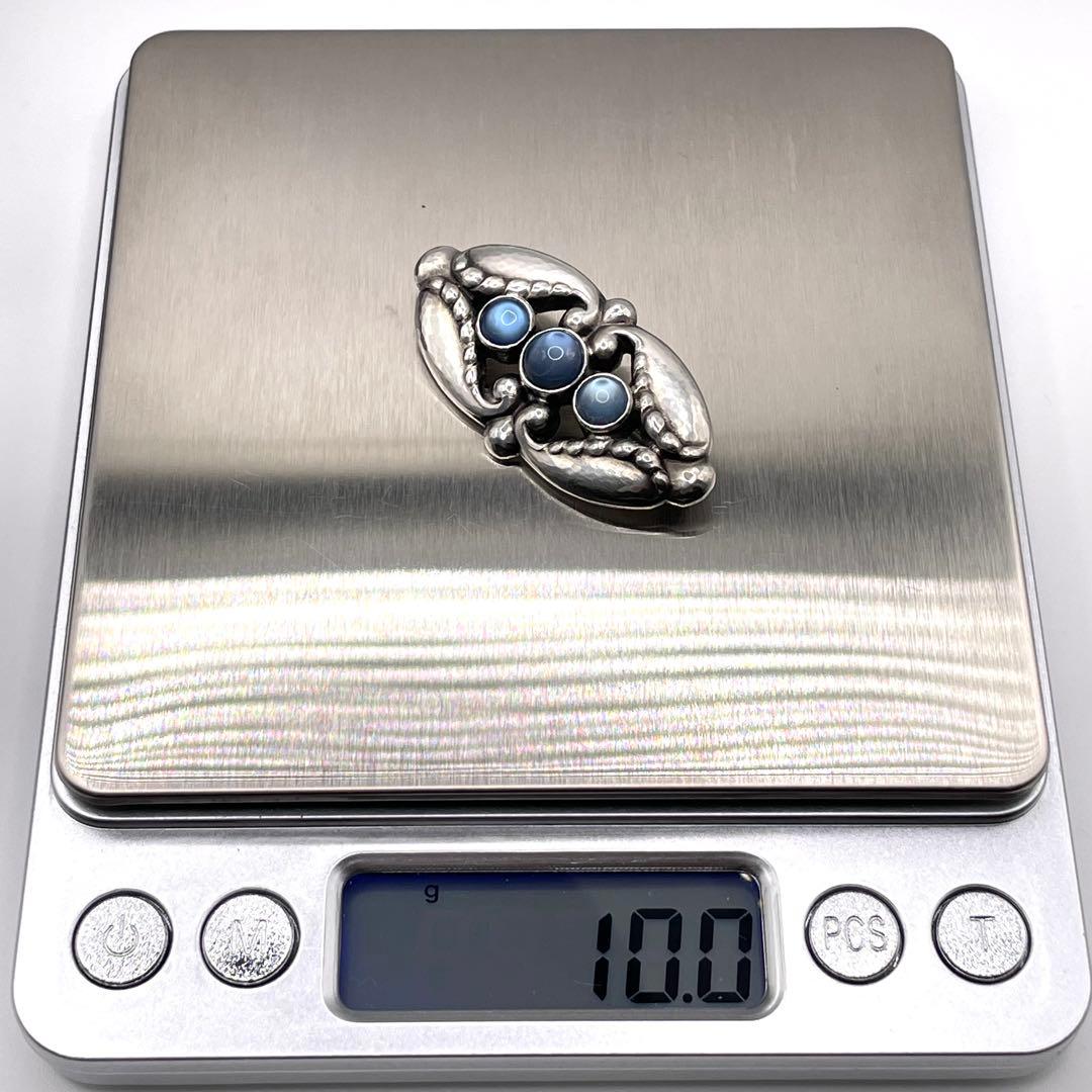 美品 ジョージジェンセン ブローチ 156 ムーンストーン シルバー 925